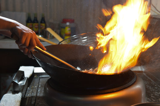 Wok Store Pre-Seasoned Cast Iron Woks with Short Handles
